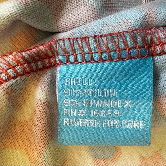 J. McLaughlin Women’s Catalina Cloth Floral Peach Blue Long Sleeve Top Sz S - Picture 6 of 8